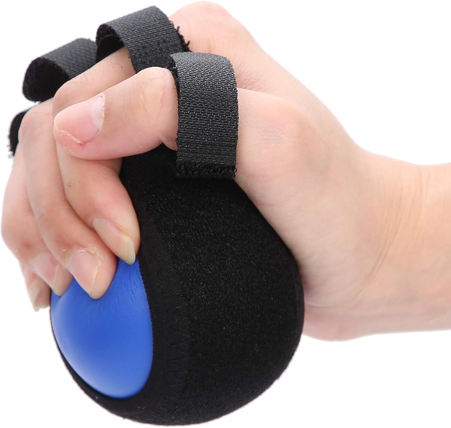 Anti-Spasticity Ball Splint & Finger Posture Corrector,Grip Strength Ball Finger Device Training Equipment Anti-Spasticity Ball Splint Finger Orthosis for Hand Functional Impairment Hemiplegia Stroke