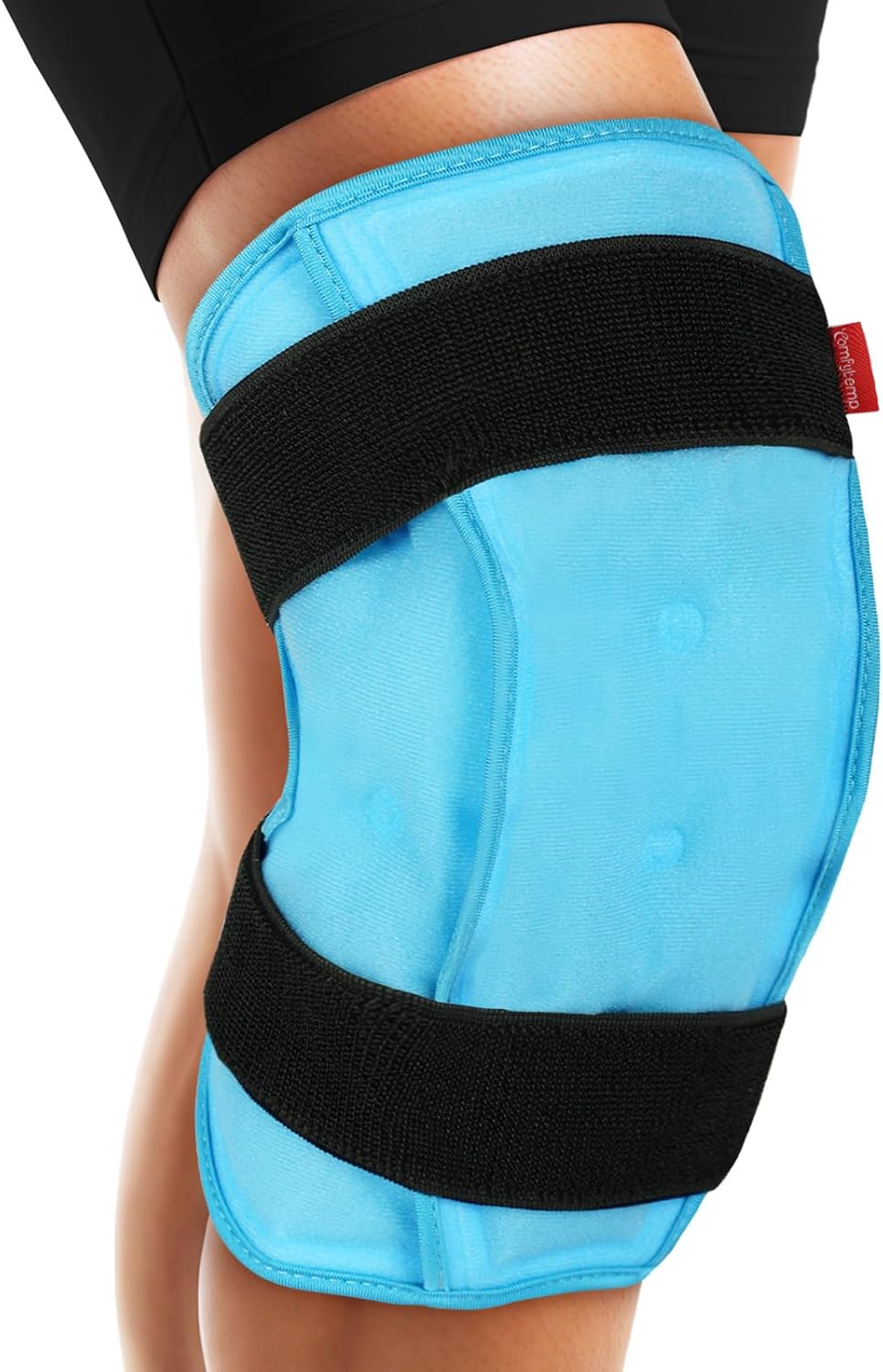 Comfytemp 3D Knee Ice Pack Wrap for Injury Reusable Gel, Knee Cold Pad Brace Physical Therapy for Meniscus Tear, Leg Pain, Replacement, Arthritis, Muscle Recovery, After Surgery Use