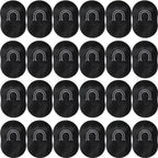 GXXMEI 24PCS Pocket Palm Combs for Men Women Soft Pocket Brush Portable Shampoo Pocket Combs (Black)
