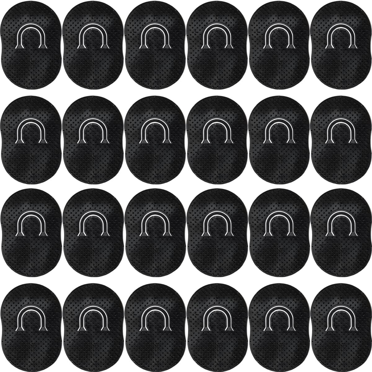 GXXMEI 24PCS Pocket Palm Combs for Men Women Soft Pocket Brush Portable Shampoo Pocket Combs (Black)