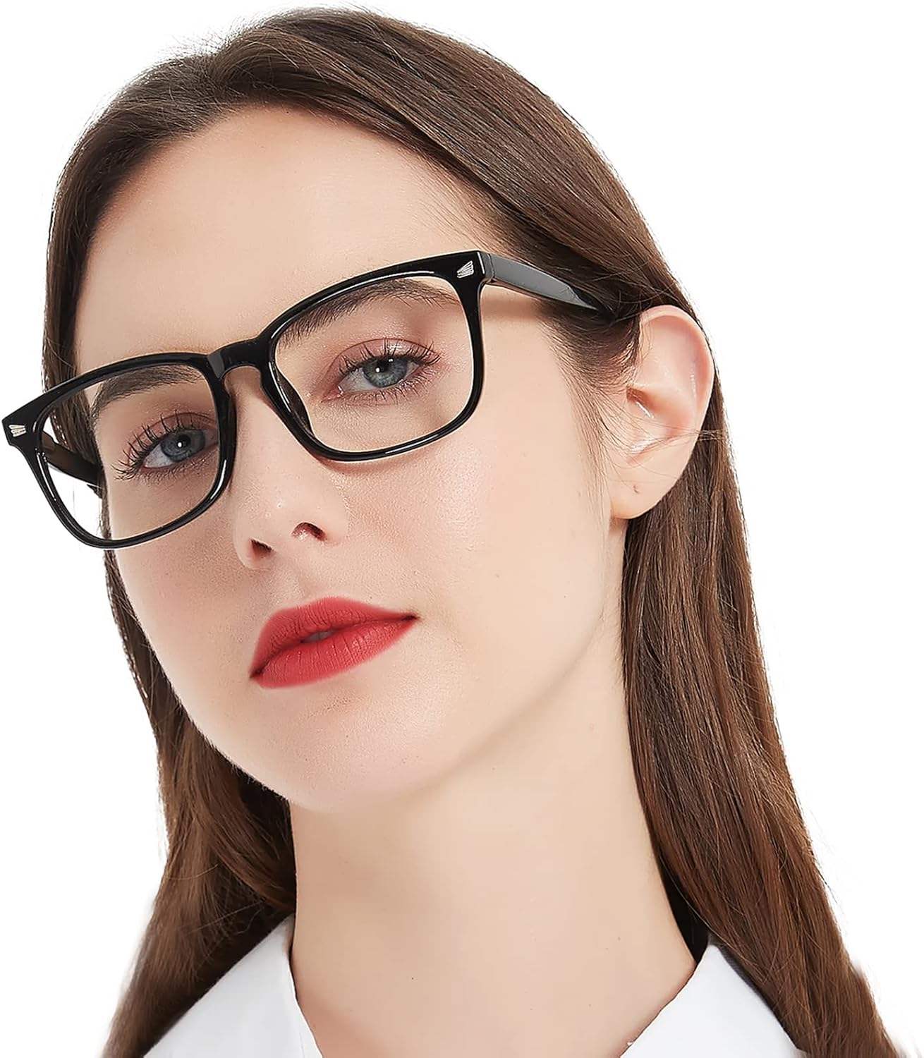 MARE AZZURO Computer Reading Glasses Women Blue Blocking Screen Light Readers 0 1.0 1.25 1.5 1.75 2.0 2.25 2.5 2.75 3.0 3.5 4.0 5.0 6.0 (Black, 150)