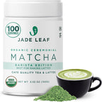 Jade Leaf Matcha Organic Ceremonial Grade Matcha Green Tea Powder - Barista Blend - 100% Pure Japanese First Harvest Green Tea for Lattes from Uji and Kagoshima, 100g / 3.53 Ounce (Pack of 1)