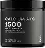 Toniiq 1500mg Ultra High Purity Ca AKG Supplement - 99%+ Highly Purified and Bioavailable Calcium Alpha-Ketoglutarate - Calcium AKG Longevity Supplement - 120 Ca-AKG Vegetarian Capsules