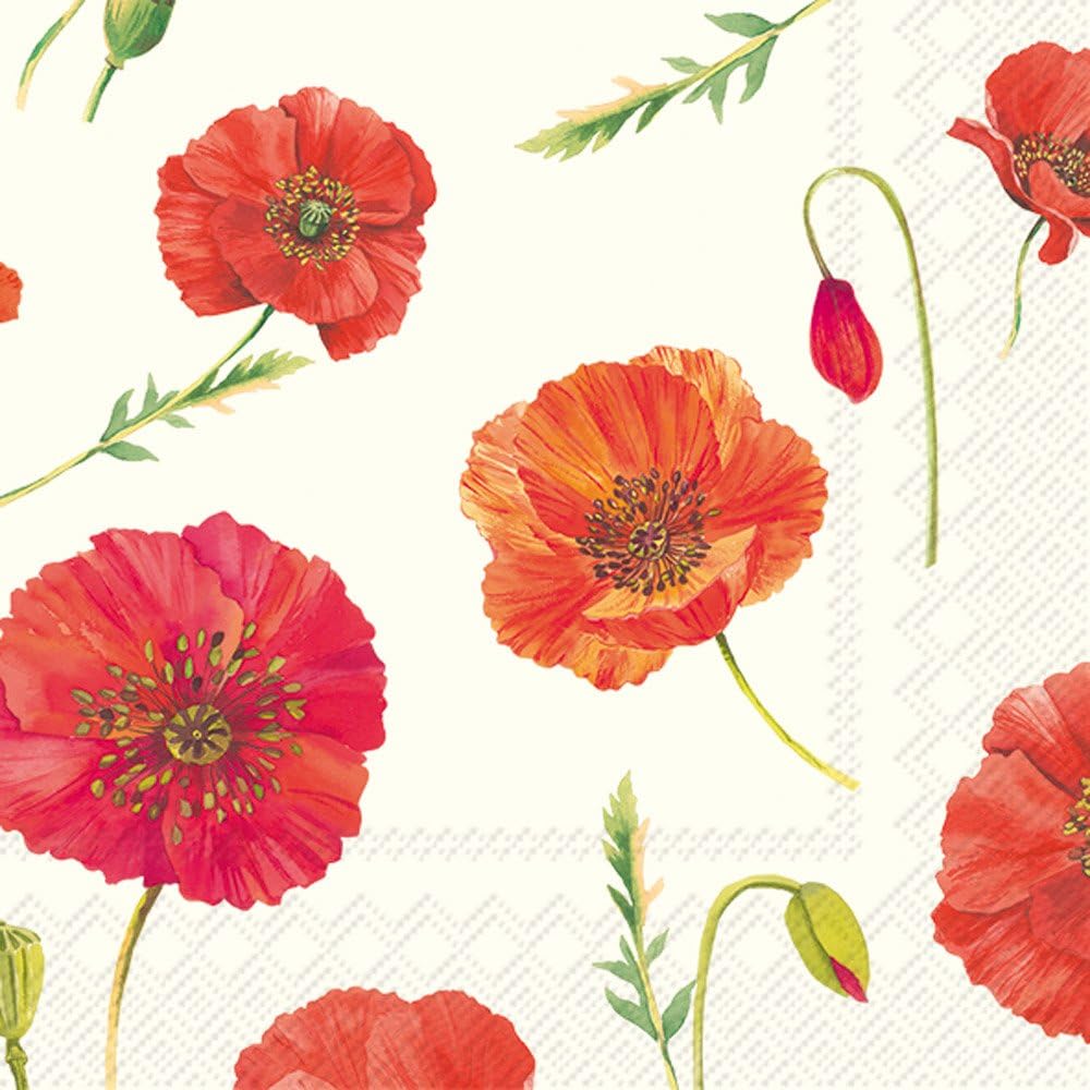 Celebrate the Home Floral 3-Ply Paper Cocktail Napkins, Polly, 20-Count