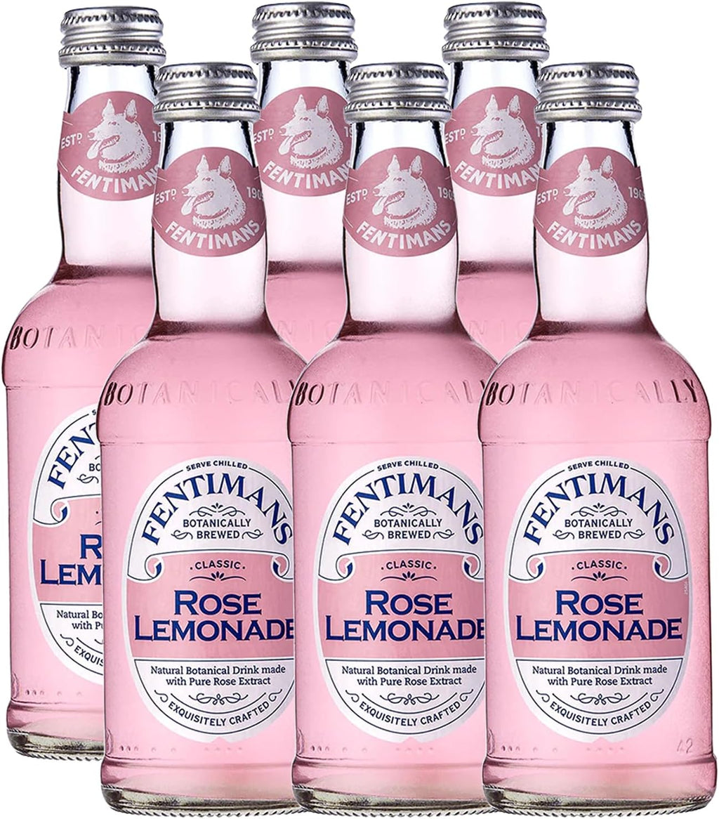 Fentimans Botanically Brewed Classic Rose Lemonade Sparkling Soda, 9.3 fl oz Bottles – Premium Craft Soda/Mixer for Cocktails & Refreshing Drinks
