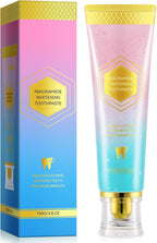 Niacinamide Whitening Toothpaste, Niacinamide Toothpaste Intensive Whitens Teeth, Stain Removal, Protects Tooth Enamel, Freshening Breath All Day with Natural Mint &Peach Flavor (1PC)