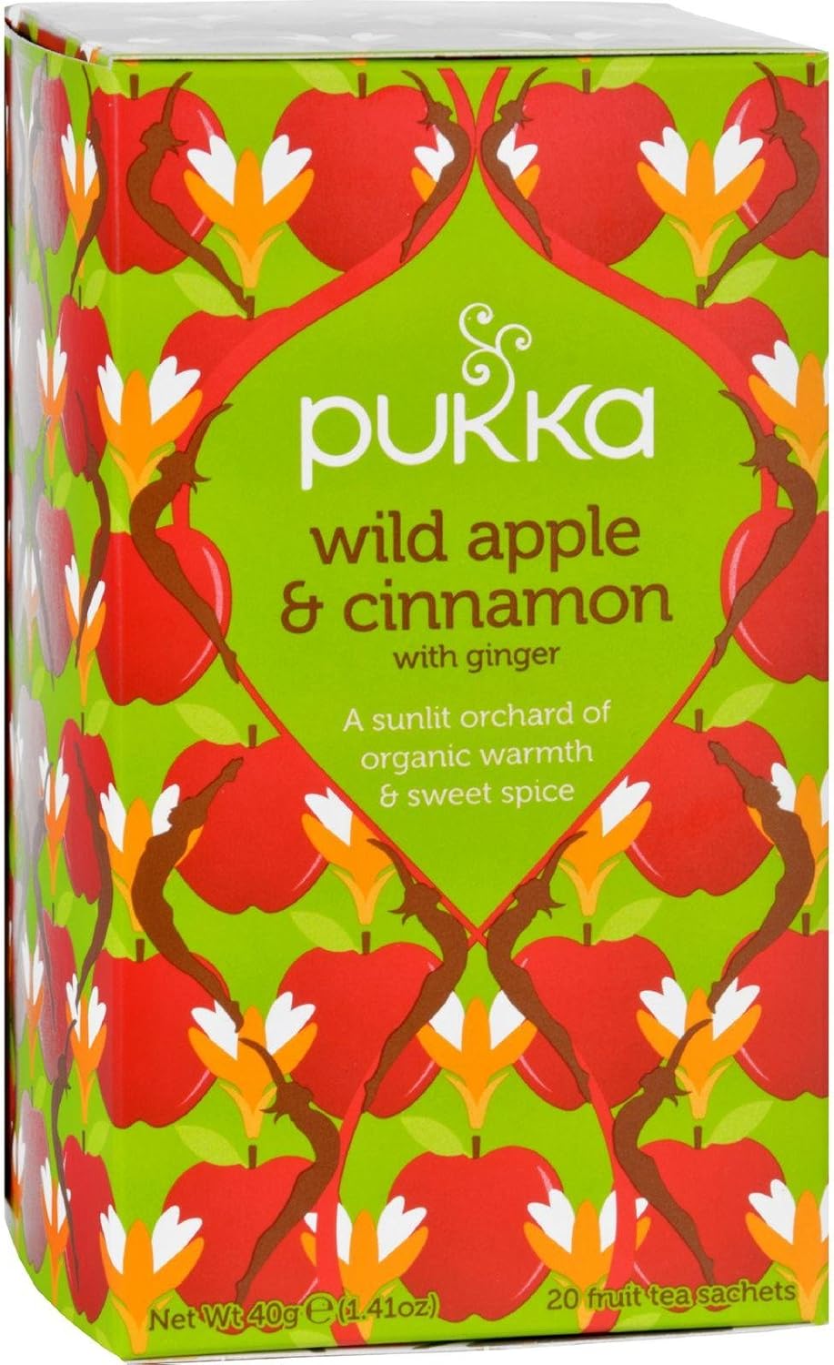 Pukka Wild Apple & Cinnamon with Ginger, 20 Fruit Tea Sachets