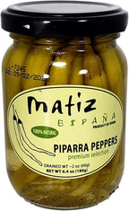 Matiz Piparras, Basque Guindilla Peppers (6.4 oz.) Spanish Green Pickled Peppers from Spain