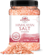 LA SALT CO Kashmir 2.5 Lbs Pink Himalayan Salt Jar, Coarse | 100% Pure, Food Grade with 84 Trace Minerals | Kosher Certified, Vegan, Non-GMO, & Cruelty-Free (Jar Style May Vary)