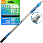 Extension Pole, Telescoping Rod, 3.5-6 ft Extendable Deck Brush Handle, Boat Hook, Painter’s Stick, 3/4" Universal End, Twist Lock, for Paint Rollers, Mops, and Long Reach Tasks