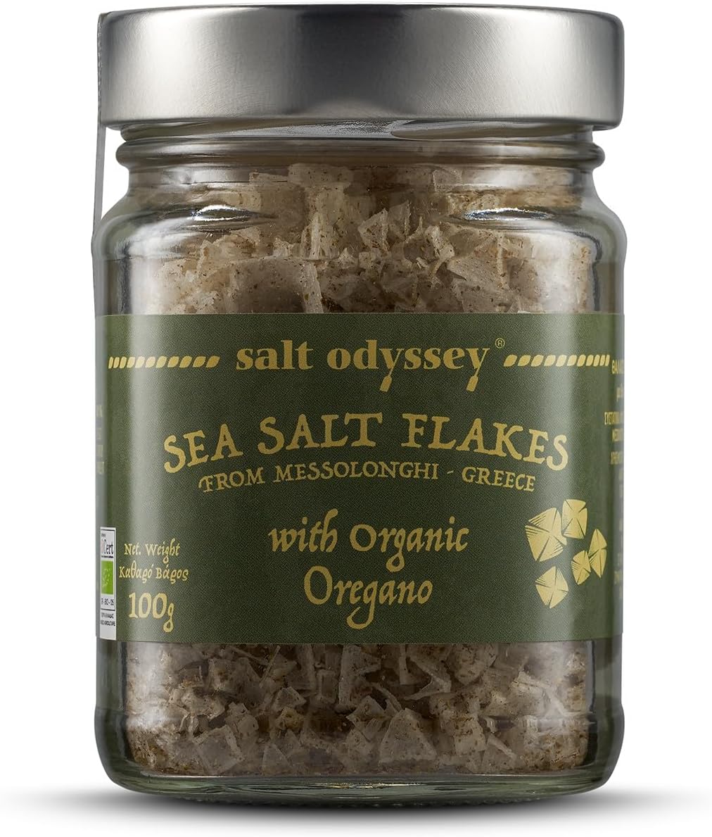 Salt Odyssey Sea Salt Flakes with Organic Oregano, 100g