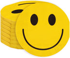 Whaline 100Pcs Smiling Face Napkins Yellow Paper Napkins Cute Disposable Luncheon Dinner Napkin for Birthday Preppy Party Supplies Table Decor, 6.3 In