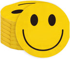 Whaline 100Pcs Smiling Face Party Napkins Yellow Paper Napkins Cute Disposable Dinner Napkins Decorative Lunch Napkins for Preppy Party Supplies Table Decor, 6.3 in