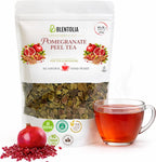 Blentolia Pomegranate Peel Tea 100% Natural Dried Pomegranate Rind Antioxidant-Rich Herbal Tea Loose Leaf, 180g Resealable Pouch