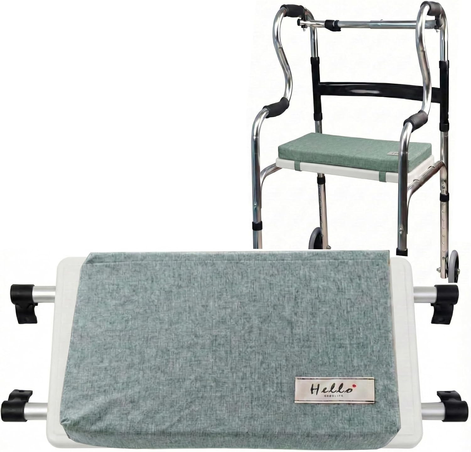 Seat for Walker - with Sponge Cushion，Universal Walker Rest Seat for Attachable Seat Folding, Maximum Weight Capacity of 250 Pounds