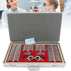 266 Pcs Optical Trial Lens Set Optometry Kit, Metal Optical Trial Lens Set, Metal Rim Aluminum Case Trial Frame