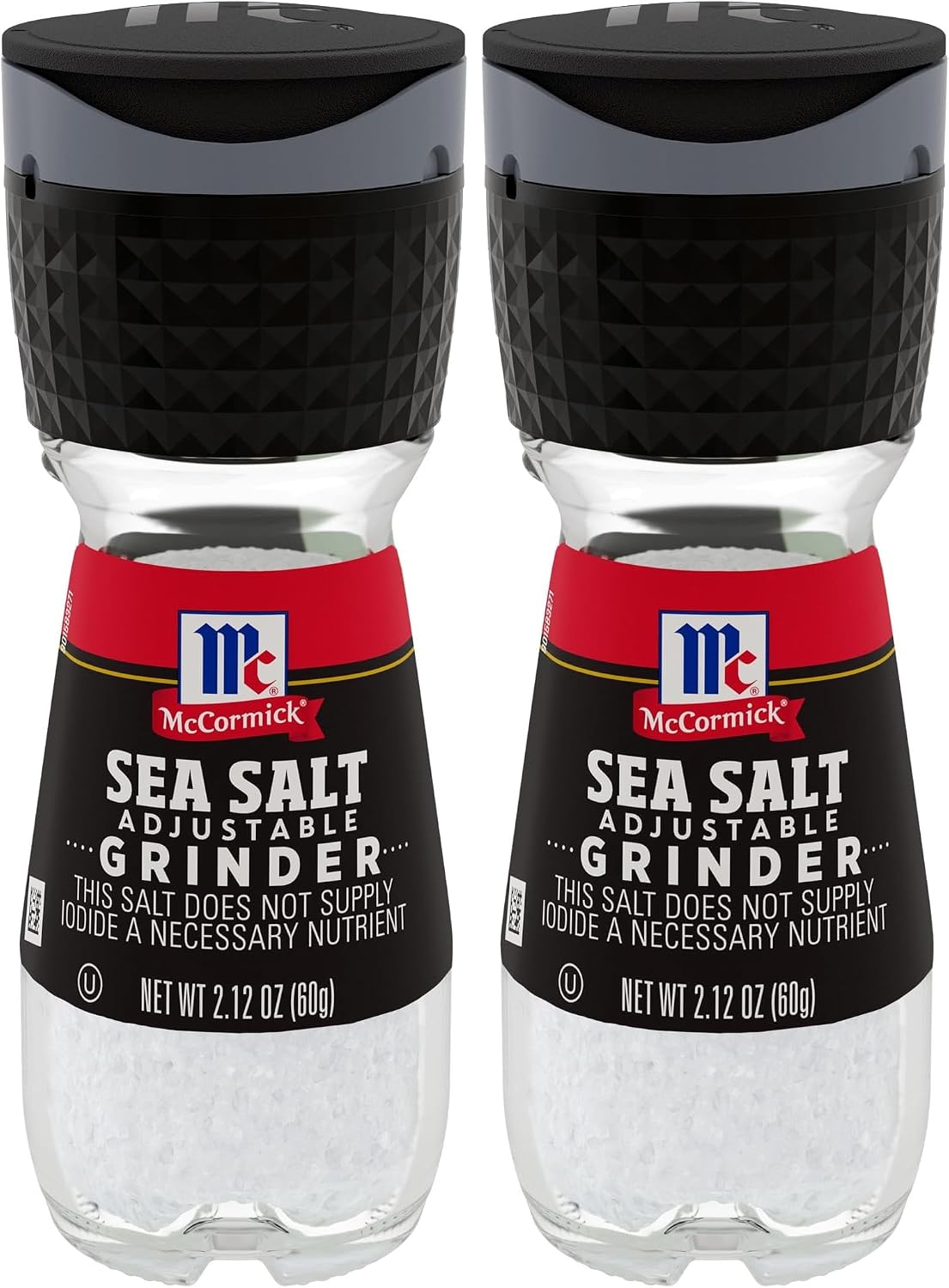 McCormick Sea Salt Grinder, 2.12 oz (Pack of 2)