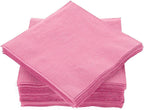 Amcrate Big Party Pack 40 Count Pink Dinner Napkins Tableware- Ideal for Wedding, Party, Birthday, Dinner, Lunch, Cocktails. (7” x 7”)
