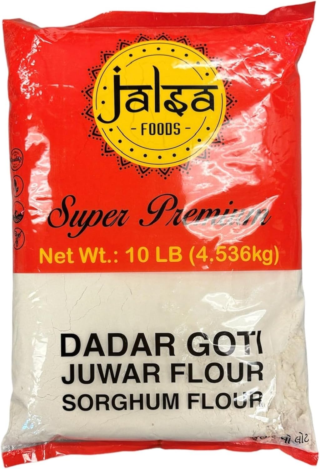 Generic Jalsa Foods Dadar Goti Juwar Flour (Sorghum Flour) 10LB (4.53 kg)