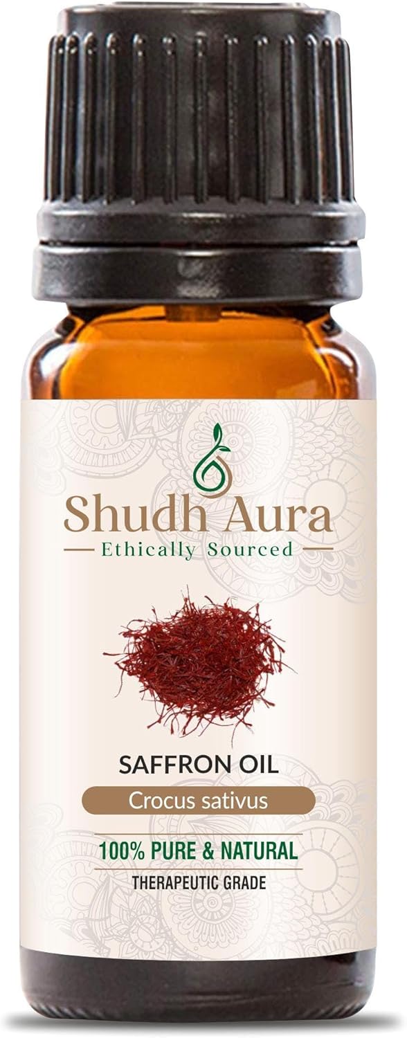 Saffron Essential Oil | 100% Pure, Undiluted and Natural | Therapeutic Grade Premium Oils for Aromatherapy & Diffuser (5ML)
