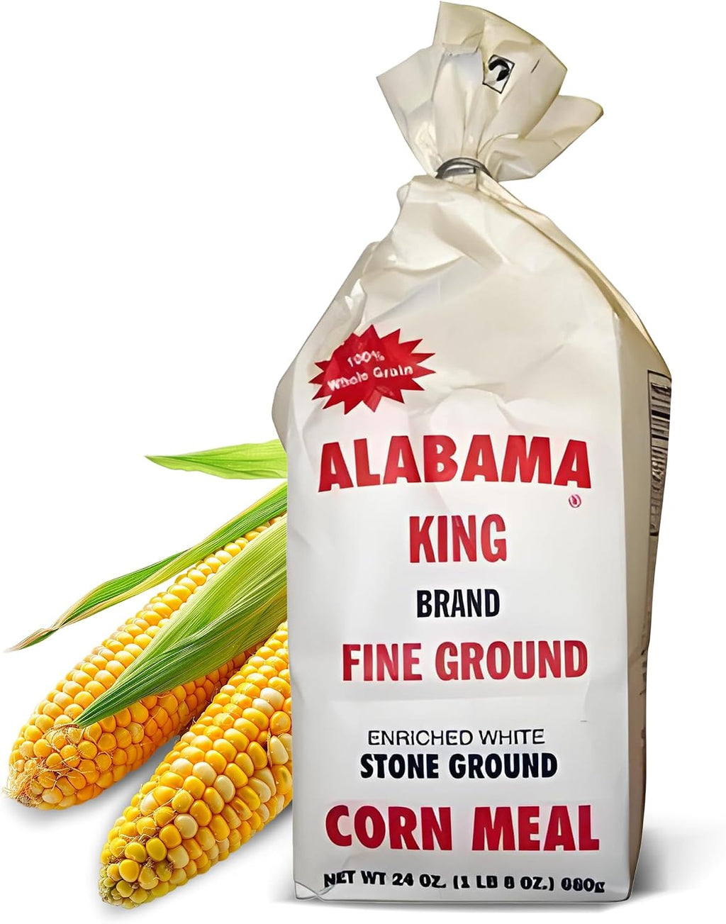 Pack of 3 Fine Ground Enriched White Stone Ground Corn Meal 24 oz