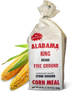 Pack of 3 Fine Ground Enriched White Stone Ground Corn Meal 24 oz