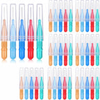 4 Sizes Interdental Brushes(50 Count), Gum Brushes Go Betweens, Dental Soft Toothpicks Braces Brushes Go Between Teeth Tight，Oral Hygiene Slim Brushes Cleaning Tool