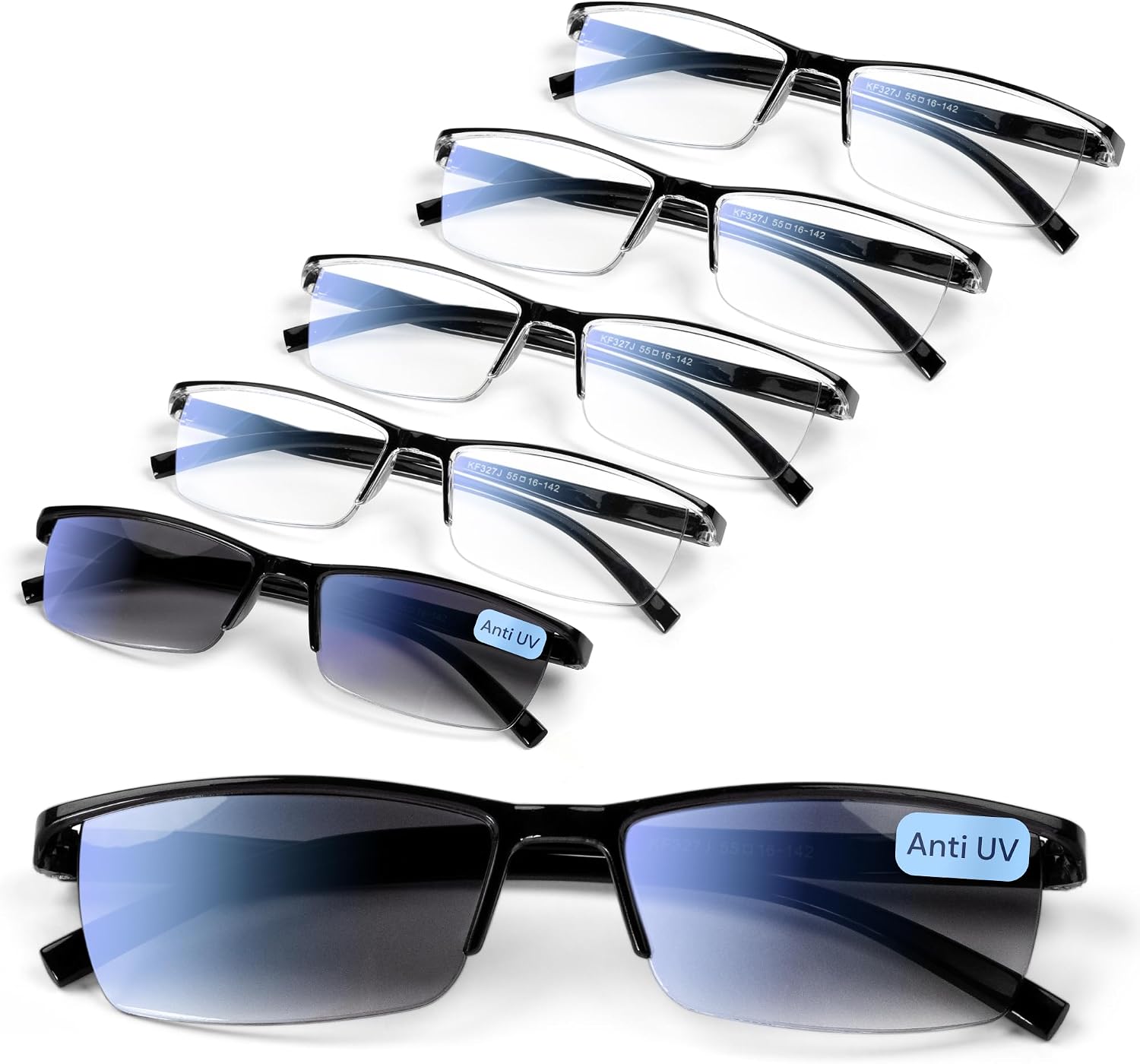 Gaoye Executive Style Reading Glasses Men - Durable Readers with Blue Light Filtering- Comfortable Fit with TR90 Frames