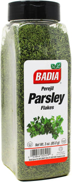 Badia Parsley Flakes, 3 oz – Fresh Aromatic Herb for Cooking, Garnishing & Seasoning