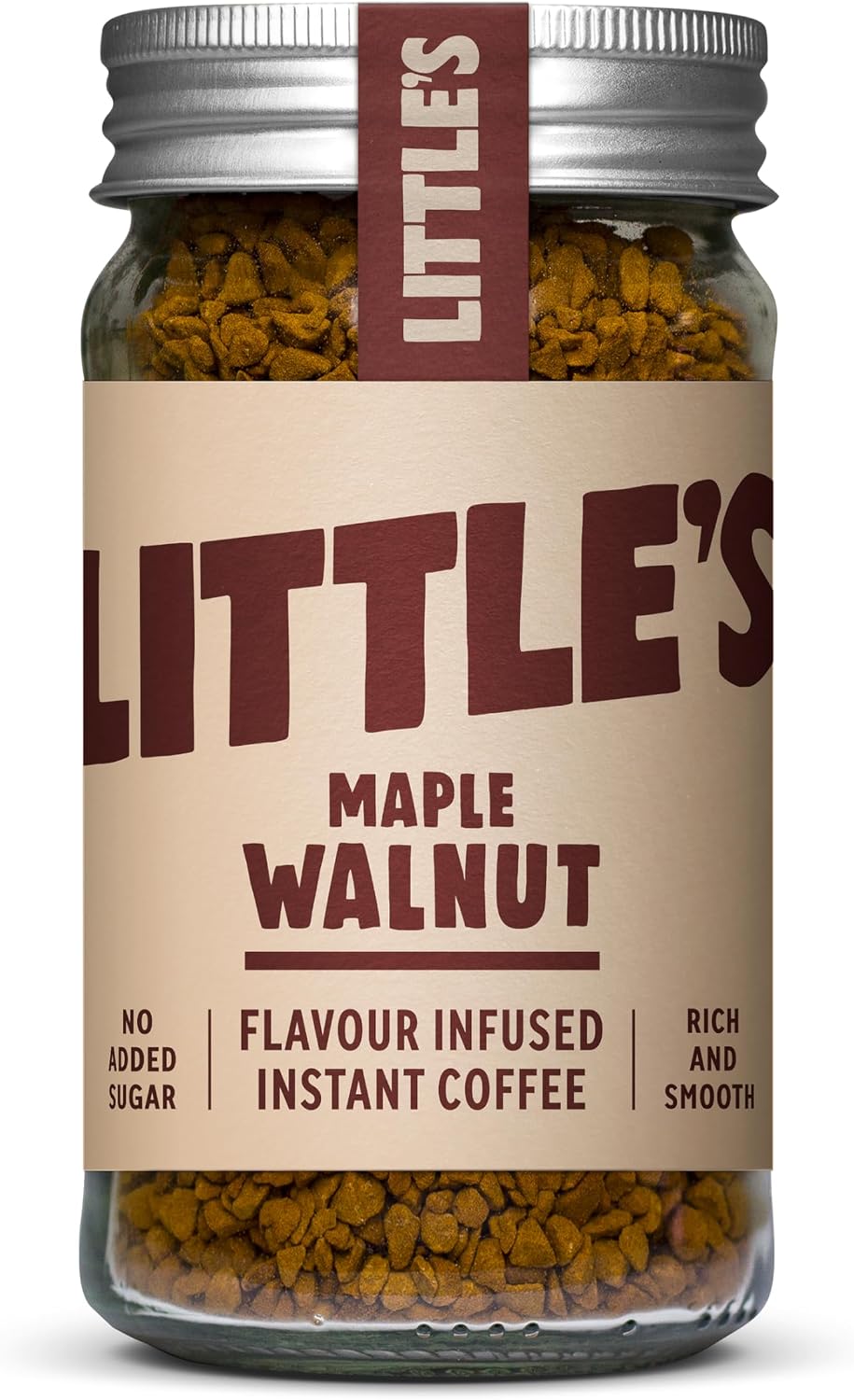 Little’s Maple Walnut Flavored Instant Coffee - No Added Sugar, Freeze-Dried Coffee Instant Flavored Coffee 1.76 Ounces, 14 Servings Per Jar