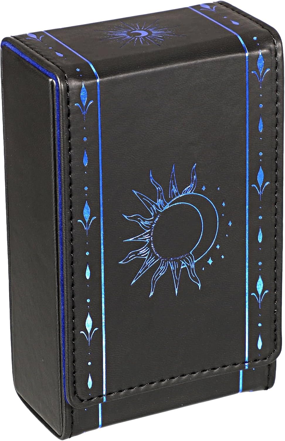 JUXYES PU Leather Tarot Card Protective Case, Sun Moon Pattern Design Tarot Deck Storage Pouch, Tarot Card Holder Tarot Pouch Bag for Playing Cards and Standard Size Tarot Cards Tarot Deck