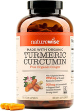 NatureWise Curcumin Turmeric 2250mg - 95% Curcuminoids & BioPerine Black Pepper Extract for Advanced Absorption - Daily Joint and Immune Health Support - Vegan, Non-GMO, 360 Count[120-Day Supply