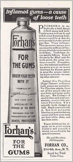 RelicPaper 1918 Forhan's For the Gums: Inflamed Gums, Forhans Print Ad