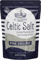 Le Marinier Celtic Salt Organic Fine Ground, 1.1lb - 18oz. Mineral Rich. 100% Natural and Unrefined. French Sea Salt Organic Vital Minerals. Hand Harvested Mineral Salt (1.1lb Fine Ground)