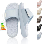 BALLOP Mamuring Acupressure Massage Slippers for Women, Professional Level Intensity, Slide Sandals with 1700 Nodes, Brown, Arch Support, Lightweight, Reflexology Recovery Slides