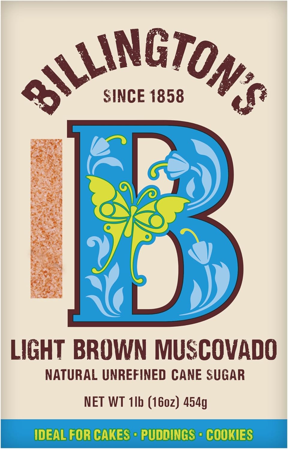 Billingtons B33184 Billingtons Natural Light Brown Muscovado Sugar1lb
