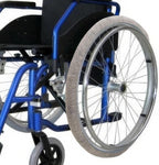Wheelchair Tyre Covers for Wheelchair Tires 24’’ Non-Slip Wheelchair Wheel Covers to Protect Floors Carpets, Wear-Resistant Wheelchair Accessories for Keeping Floor Clean (2 PCS)