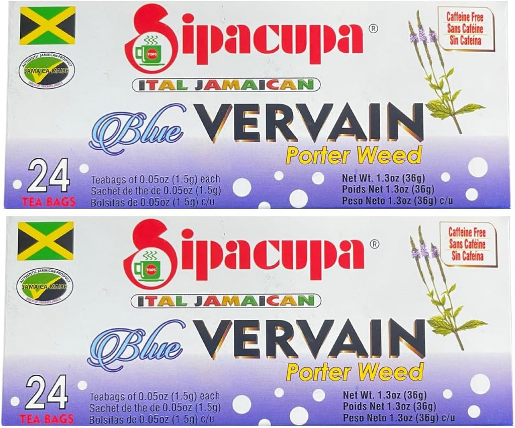 Sipacupa Blue Vervain Tea Bags - 2pk Herbal Tea for Relaxation and Wellness - Calming Herbal Blend - Enjoy Hot or Iced