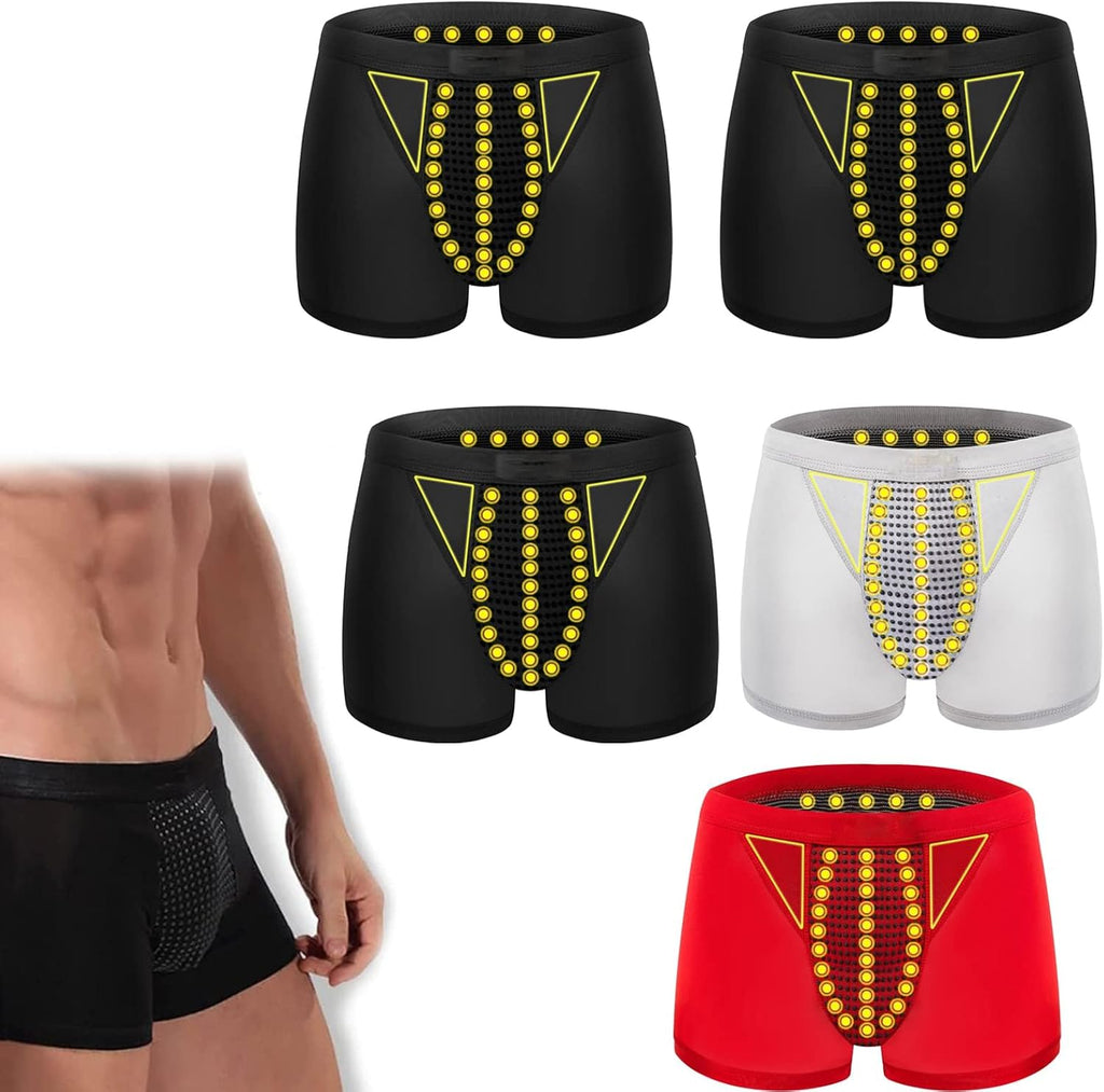 Prostate Magnetic Therapy Boxer Briefs, Tourmaline Prostate Therapy Magnetic Boxer Briefs for Men