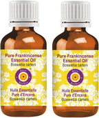 Deve Herbes Pure Frankincense Essential Oil (Alpha Thujene 70%) Boswellia serrata 100% Natural Therapeutic Grade Steam Distilled 100ml x 2 (6.76 oz)