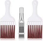 Boao 3 Pieces Air Conditioner Condenser Fin Cleaning Brush Stainless Steel Coil Cleaner Fin Comb Refrigerator Coil Cleaning Whisk Brush(Simple)