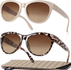 EASY READ 2 Pack Bifocal Reading Sunglasses for Women,Trendy Sunglasses Readers UV400 Protection