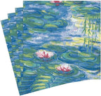 Caspari Nympheas Paper Luncheon Napkins, Two Packs of 20