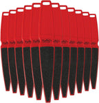 ForPro Professional Collection Pedicure Paddle Foot File, Double-Sided Foot File for Heels, Disposable & Sanitizable, 80/120 Grit, Red, Pack of 12
