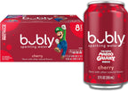 bubly Sparkling Water, The Super Mario Galaxy Movie Cherry, Zero Sugar & Zero Calories, 12 Fl Oz Cans (Pack of 8), Packaging May Vary