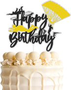 Skydiver Happy Birthday Cake Topper,Skydiving Lovers Cake Decor, Parachuter Birthday Party Decorations