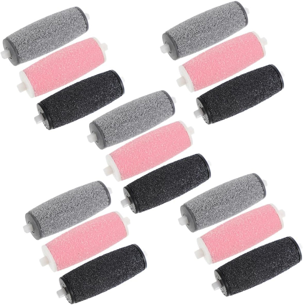 15pcs Foot File Roller Heads Replacement, Electronic Pedicure Accessory for Dead Skin Removal, Multi-Color Foot Care Tool Set for Professional and Home Use