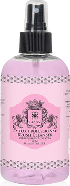SHANY DETOX Professional Makeup Brush and Sponge Shampoo, Brush Cleanser, Removes dirt, Makeup from brushes and Sponges - Paraben Free, Vegan, Cruelty Free - Instant Dry - 8oz