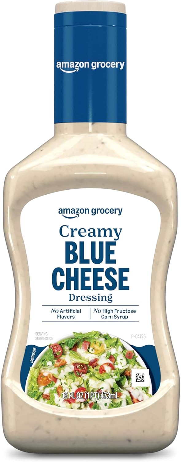 Amazon Grocery, Creamy Blue Cheese Dressing, 16 Fl Oz