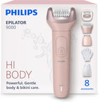 Philips Epilator Series 9000 - Cordless Wet and Dry Electric Epilator, Hair Removal for Legs, Body and Bikini, with ProGuide, 8 Accessories, 60 min. Runtime, Model BRE717/00